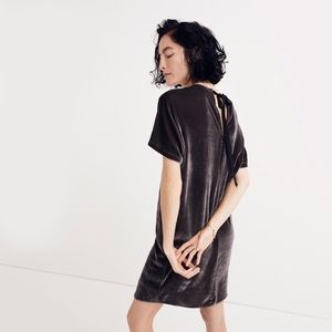 MOVING SALE madewell NWT velvet bow back dress